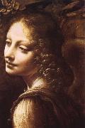 LEONARDO da Vinci, Madonna in the rock grottos(Details